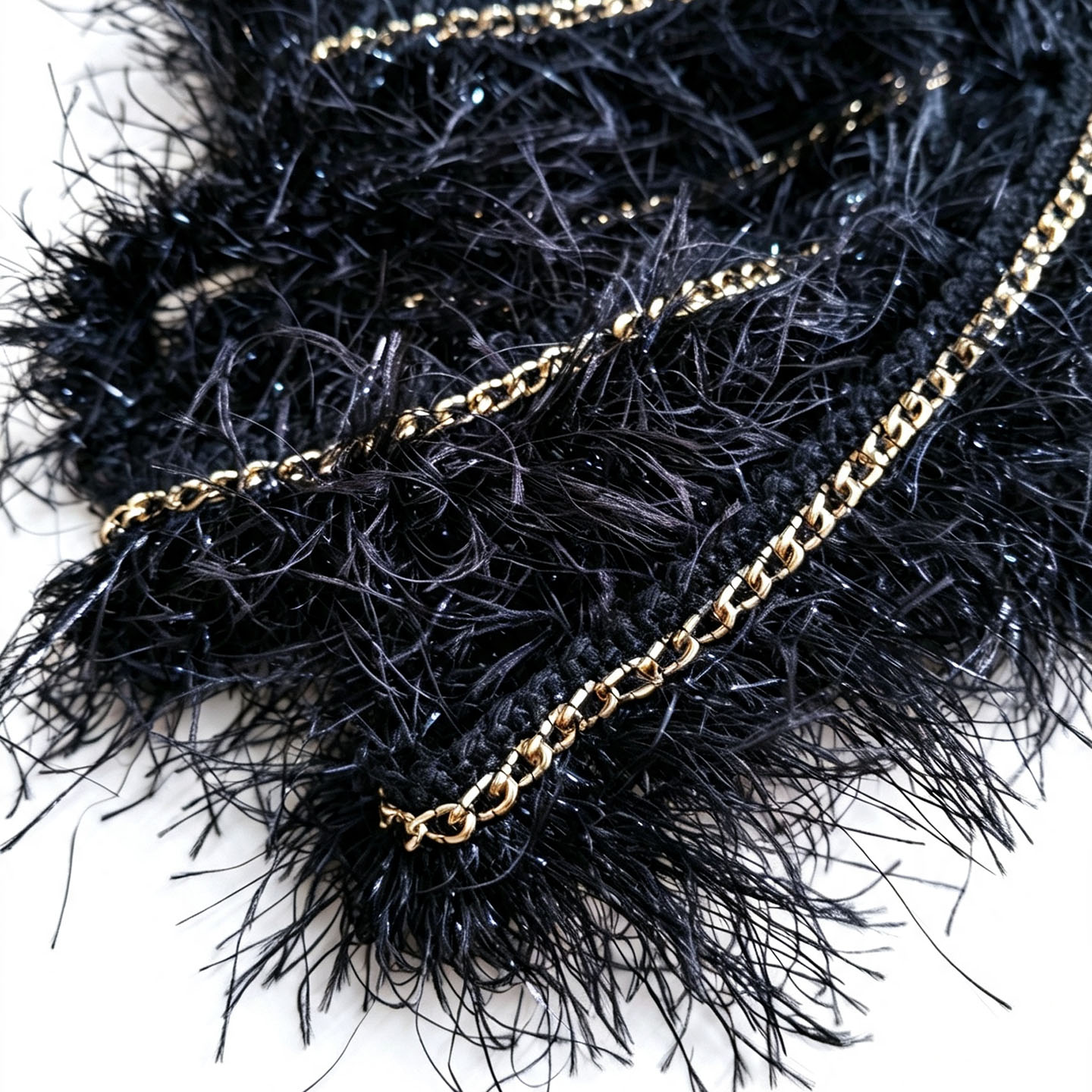 Home Fragrance Edg - 3 Metre Siyah Suni Tüy Püsküllü