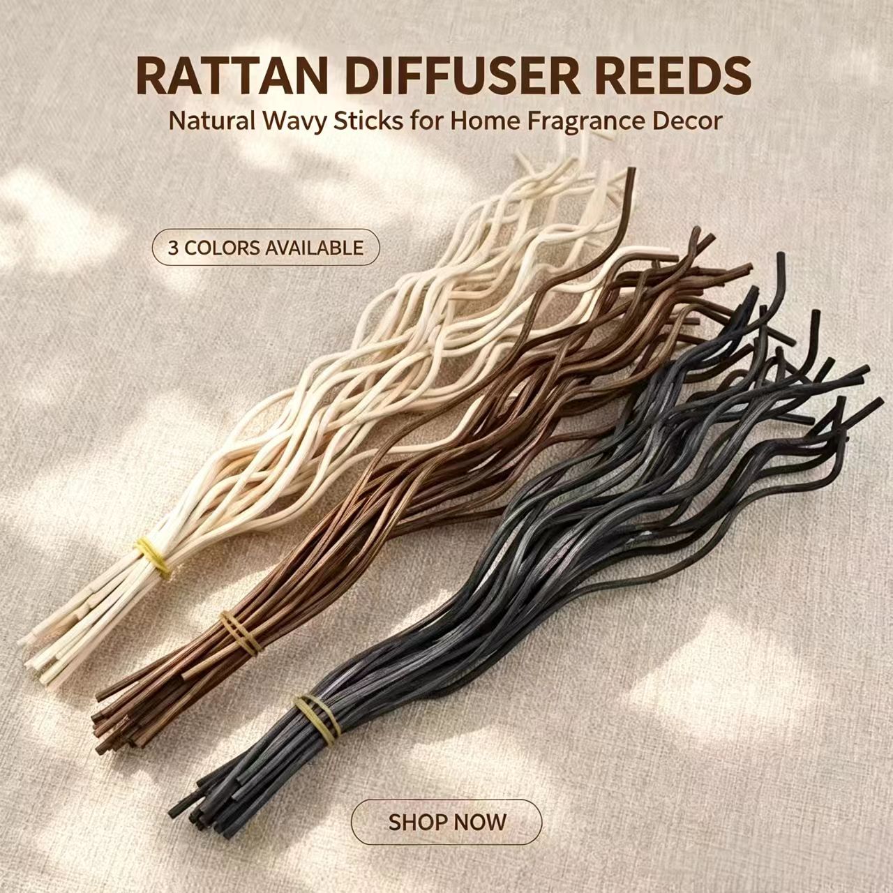 Home Fragrance Stick - 20 adet uzun dalgalı Rattan kamış